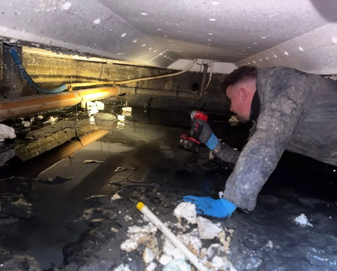 Gresleiding relinen onder woning